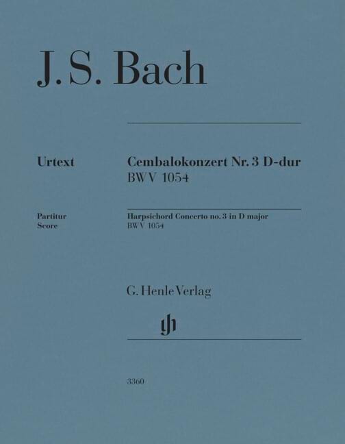 Harpsichord Concerto no. 3 D major BWV 1054 - BACH - Partition