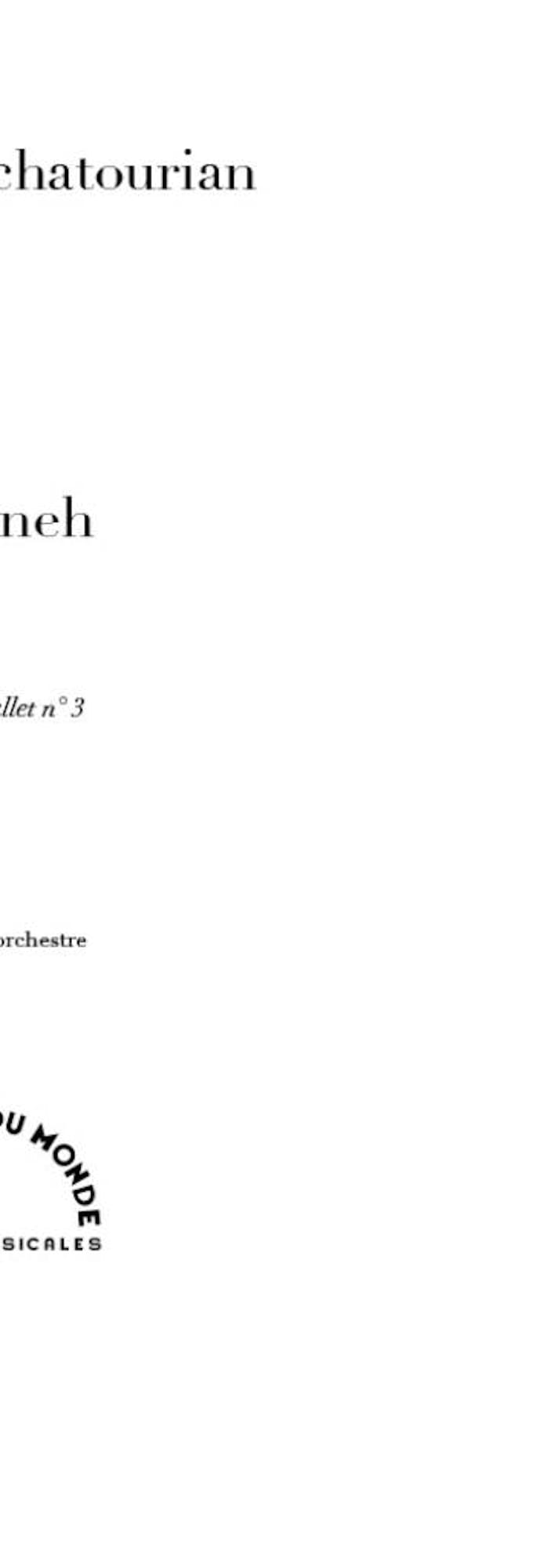 Gayaneh Suite N° 3 - KHATCHATURIAN - Partition - Grand format