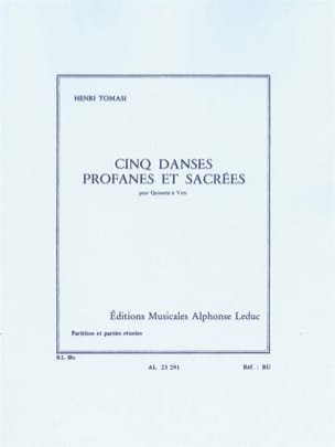 5 Danses profanes et sacrées - Quintette vent - TOMASI - Partition
