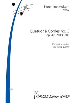 Quatuor à Cordes n° 3 opus 47 Florentine Mulsant Partition Quatuors