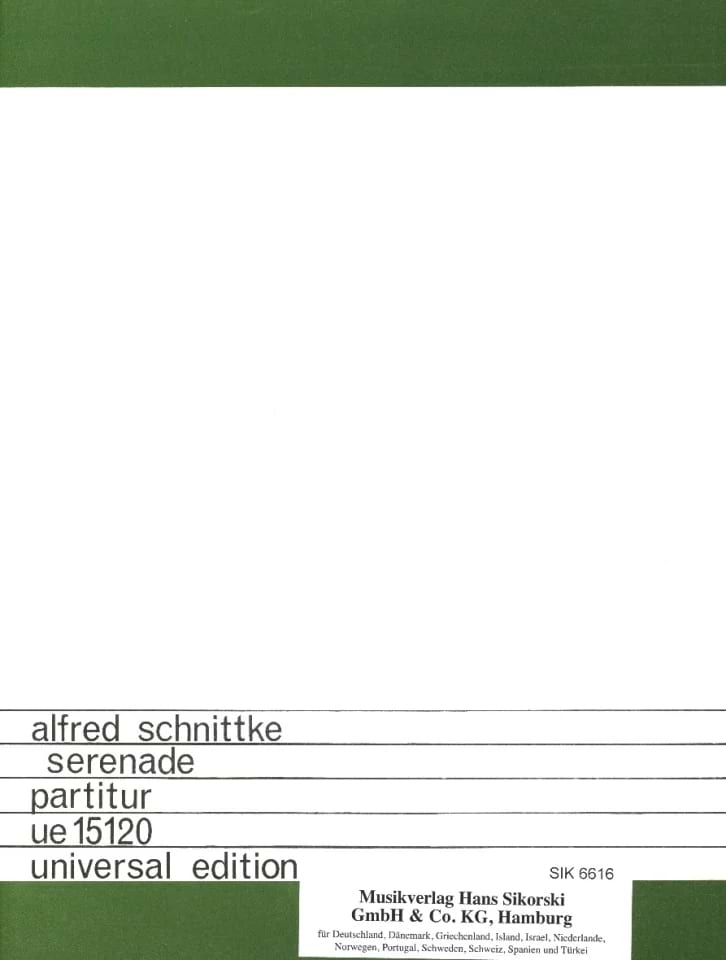 Serenade - Partitur SCHNITTKE Partition Grand format