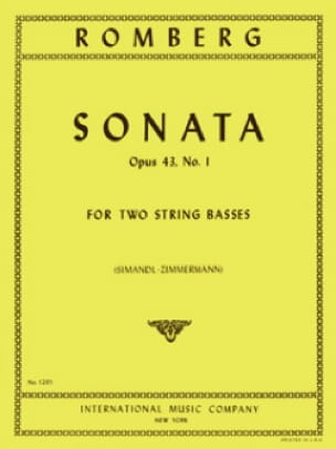 Sonate op. 43 n° 1 - 2 String Basses ROMBERG Partition Contrebasse