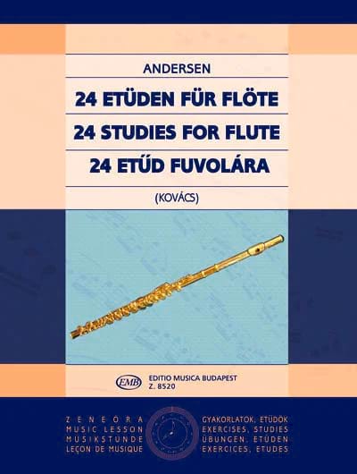 24 Etüden für Flöte op. 15 ANDERSEN Partition Flûte traversière