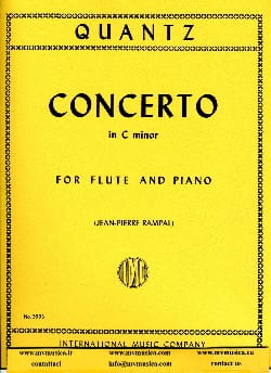 Concerto in C minor - Flute piano QUANTZ Partition Flûte traversière