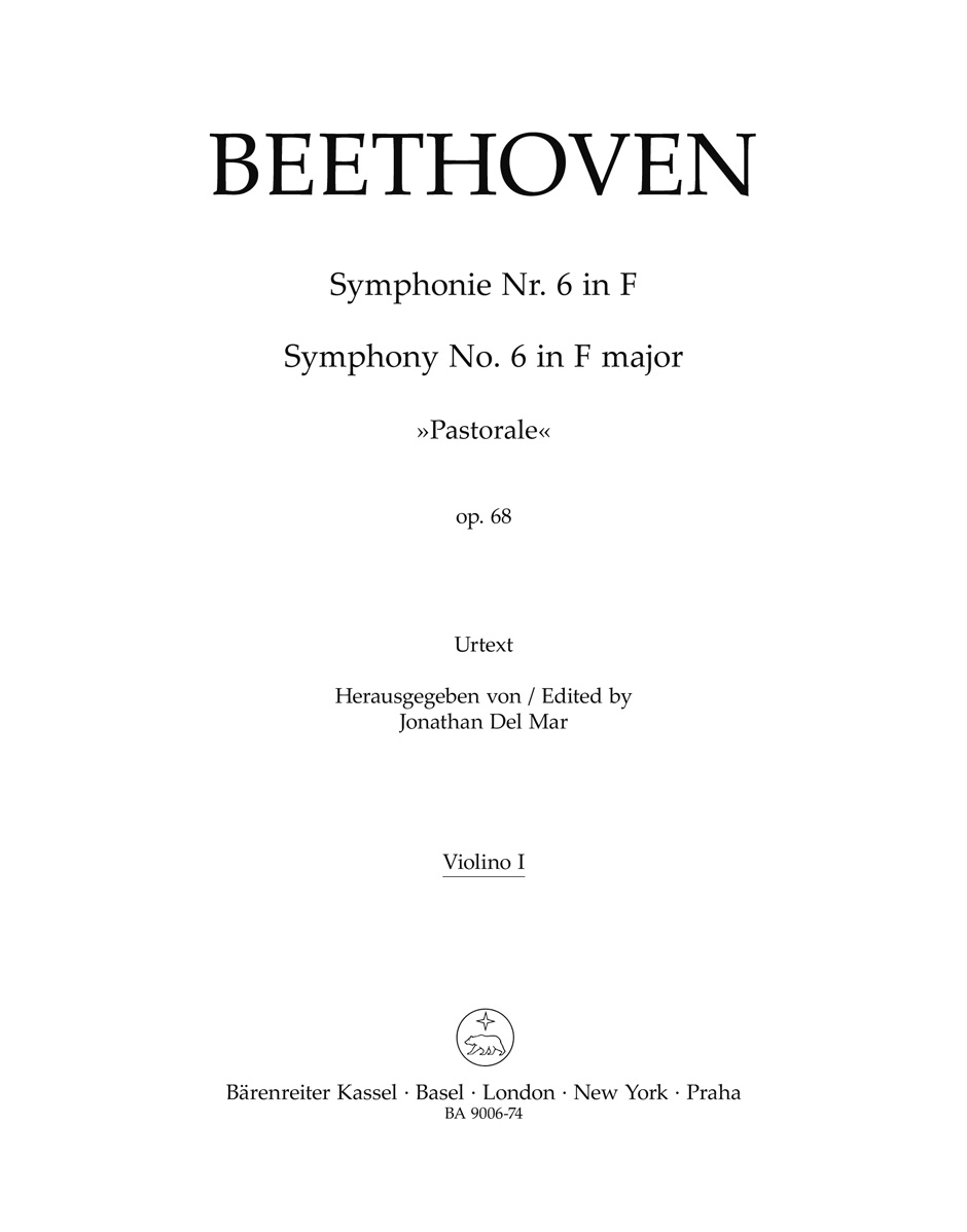 Symphonie Nr 6 Pastorale F-Dur op. 68 - V1 Matériel - BEETHOVEN