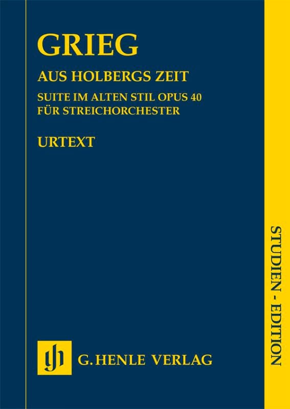 Aus Holbergs Zeit - Conducteur poche GRIEG Partition Petit format
