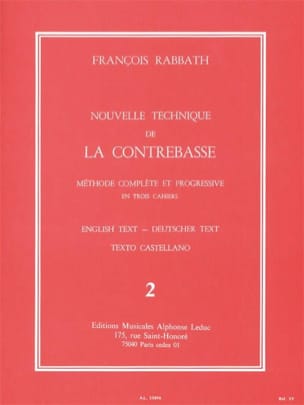 Nouvelle Technique de la Contrebasse - Volume 2 - François Rabbath