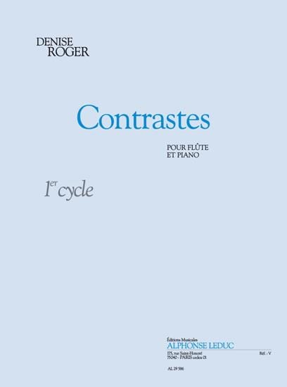 Contrastes - Denise Roger - Partition - Flûte traversière