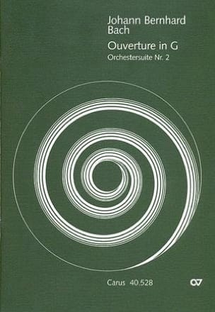 Orchestersuite Nr. 2 in G Johann Bernhard Bach Partition Grand format