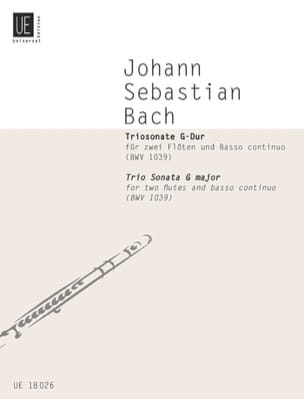 Triosonate G-Dur BWV 1039 - 2 Flöten Bc BACH Partition Trios