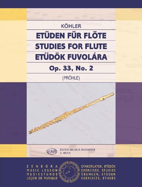 Etudes Pour Flûte Op. 33 N° 2 - Ernesto KÖHLER - Partition