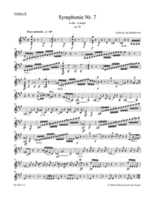 Symphonie N°7 A-Dur, Op. 92 - Violon 2 MatĂ©riel - L. Van Beethoven