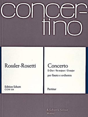 Concerto D-Dur per flauto e orch. - Partitur - Franz Anton Rösler