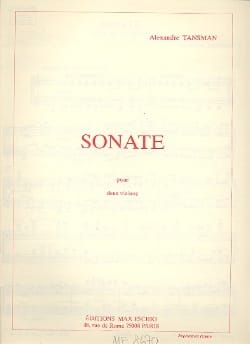 Sonate pour 2 violons Alexandre Tansman Partition Violon