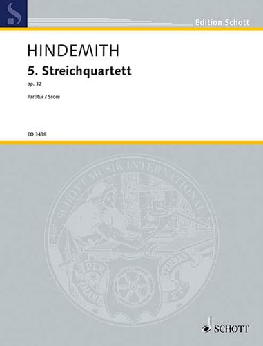 Streichquartett Nr. 5 op. 32 - Partitur - HINDEMITH - Partition