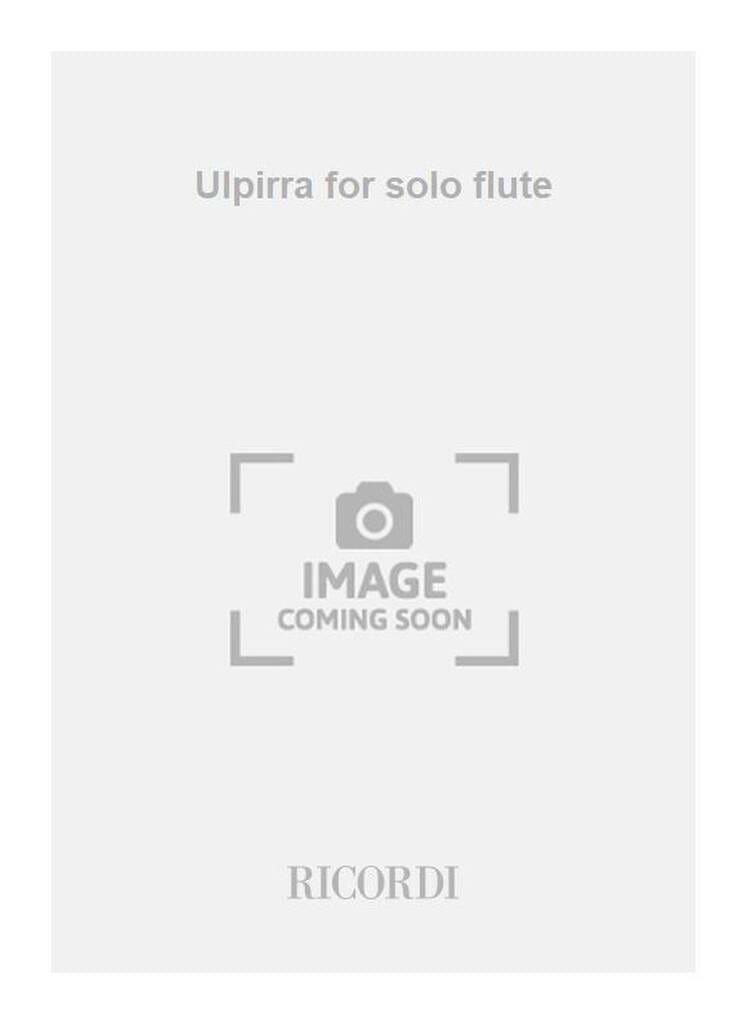 Ulpirra for solo flute Edwards Ross Partition Flûte traversière