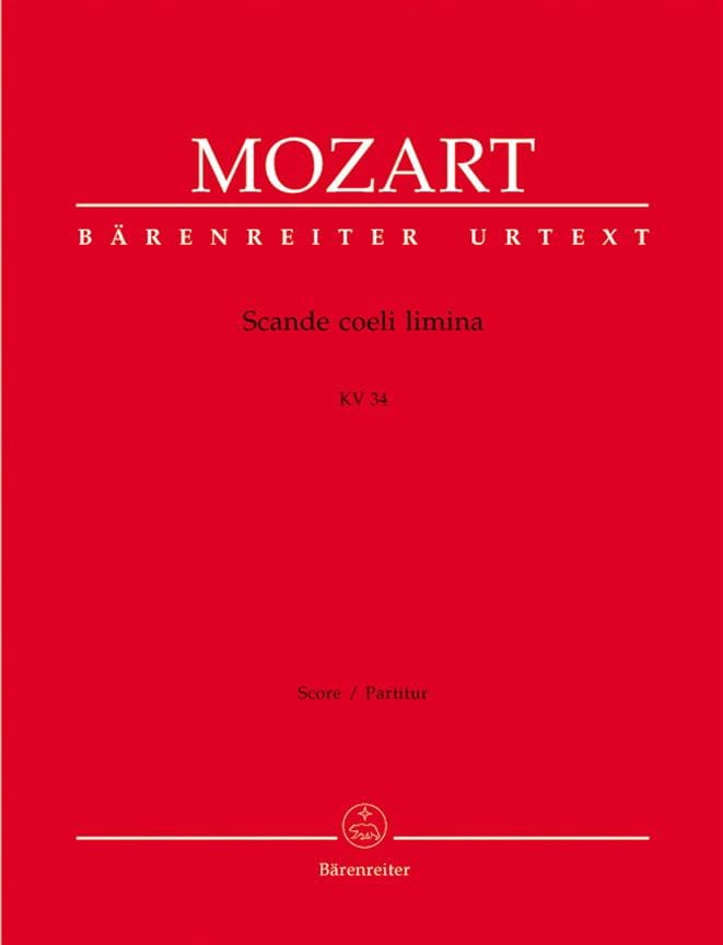Scande coeli limina KV 34 - Partitur MOZART Partition Grand format