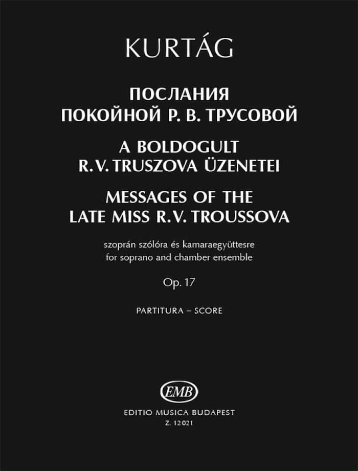 Messages of the late miss R.V. Kurtag Partition Grand format