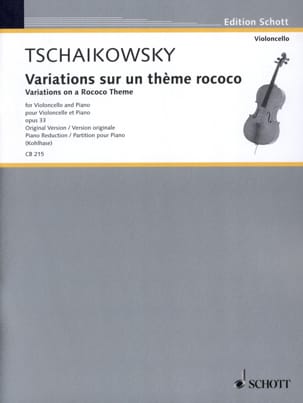 Variations Sur un Thème Rococo Op.33 - Piotr Tschaïkowsky - Partition