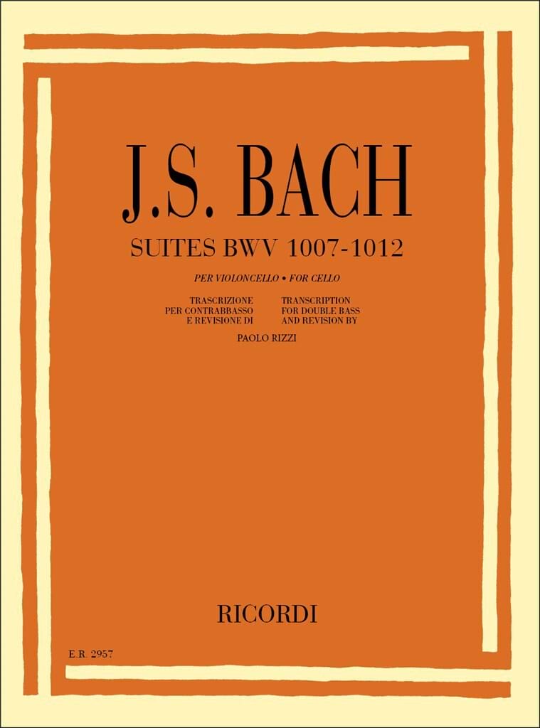 6 Suites pour Violoncelle - Contrebasse BACH Partition Contrebasse