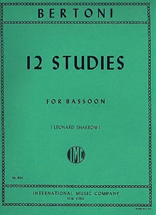 12 Studies - Bassoon Bertoni Partition Basson