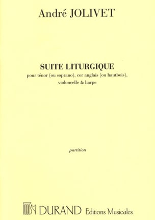 Suite Liturgique - Score André Jolivet Partition Grand format