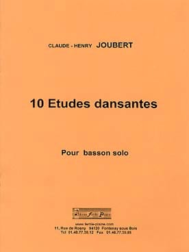 10 Études dansantes Claude-Henry Joubert Partition Basson