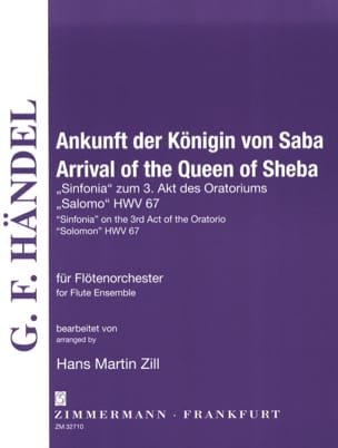 Arrival of the Queen of Sheba - Flute Ensemble - HAENDEL - Partition