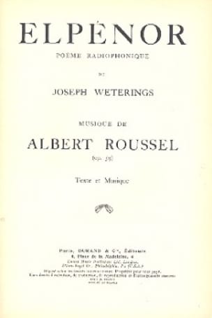 Elpénor - ROUSSEL - Partition - Grand format