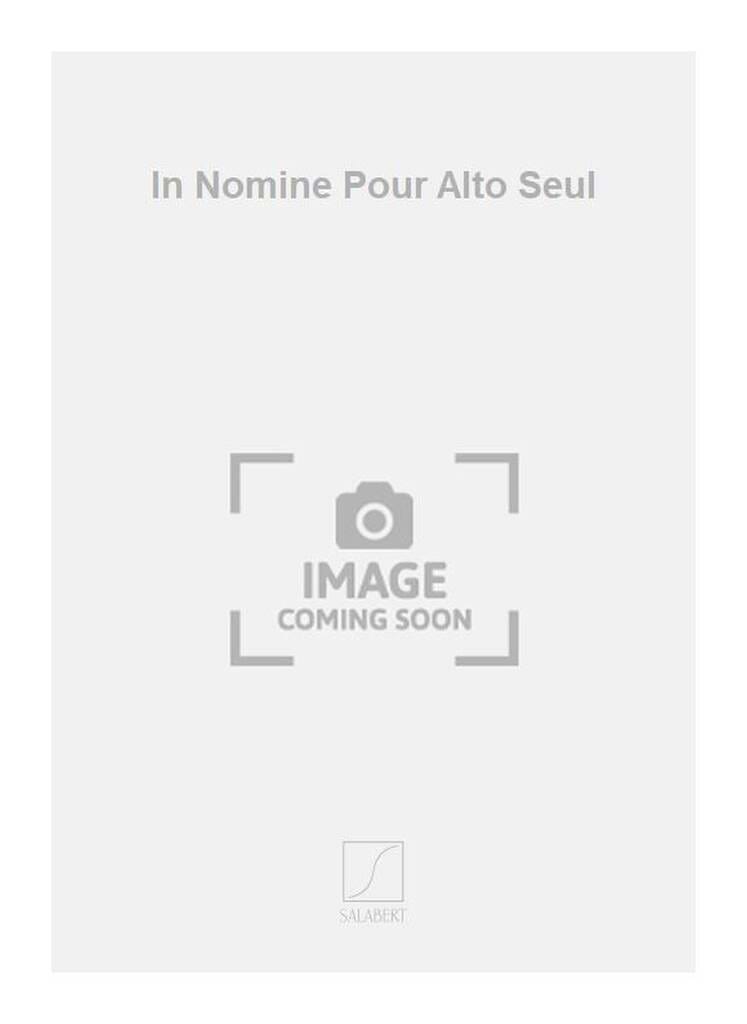 In nomine Pascal Dusapin Partition Alto