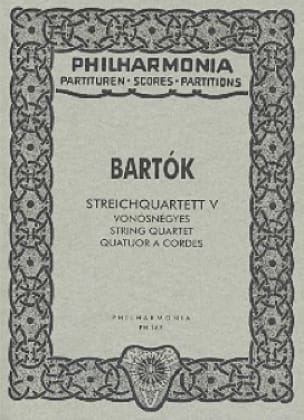 Quatuor à cordes n° 5 - Score BARTOK Partition Petit format