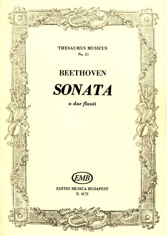 Sonata - 2 flauti BEETHOVEN Partition Flûte traversière