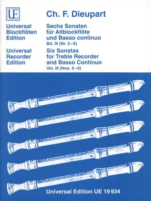 6 Sonaten für Altblockflöte u. Bc - Bd. 3 - Charles François Dieupart