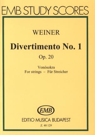 Divertimento n° 1 op. 20 Leo Weiner Partition Petit format