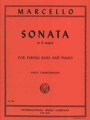 Sonate G major - String bass Benedetto Marcello Partition Contrebasse