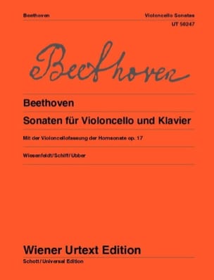 Sonates Pour Violoncelle et Piano BEETHOVEN Partition Violoncelle