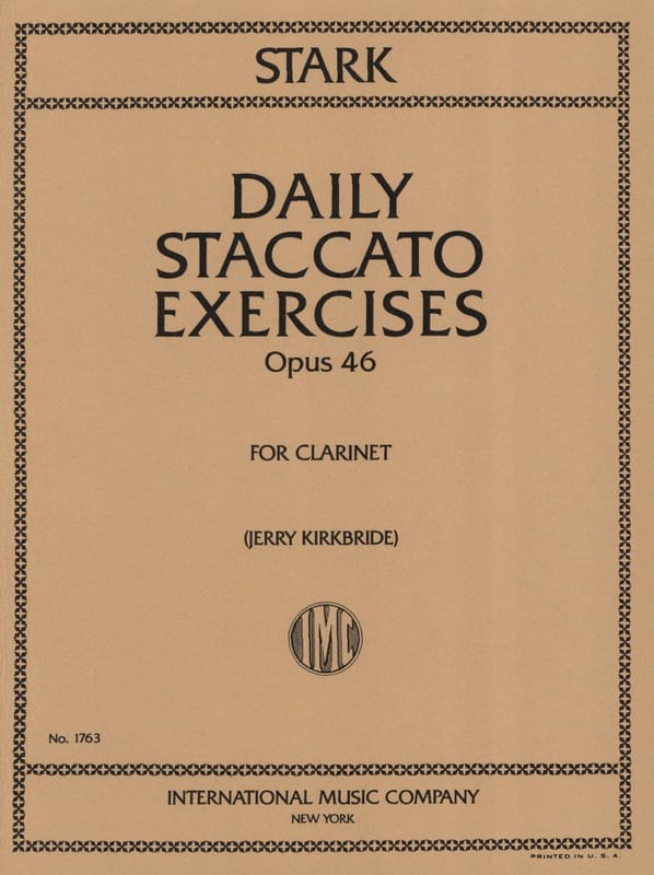 Daily Staccato Exercises Op. 46 Robert Stark Partition Clarinette