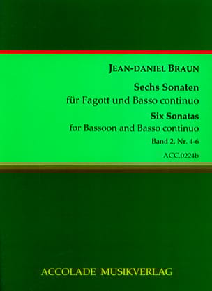 6 Sonaten Volume 2 Jean-Daniel Braun Partition Basson