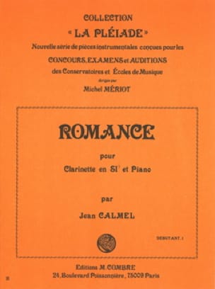 Romance Jean Calmel Partition Clarinette