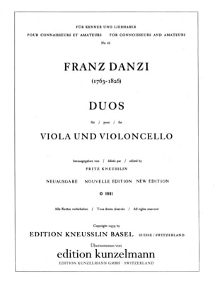 Duos für Viola und Violoncello Franz Danzi Partition Duos