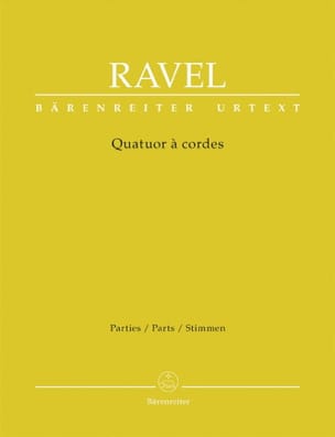 Quatuor à Cordes - Parties séparées RAVEL Partition Quatuors
