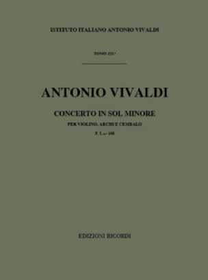 Concerto en sol min. - F. 1 N° 108 - Conducteur VIVALDI Partition