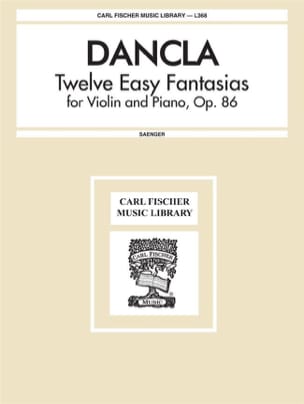 12 Easy Fantasias op. 86 DANCLA Partition Violon
