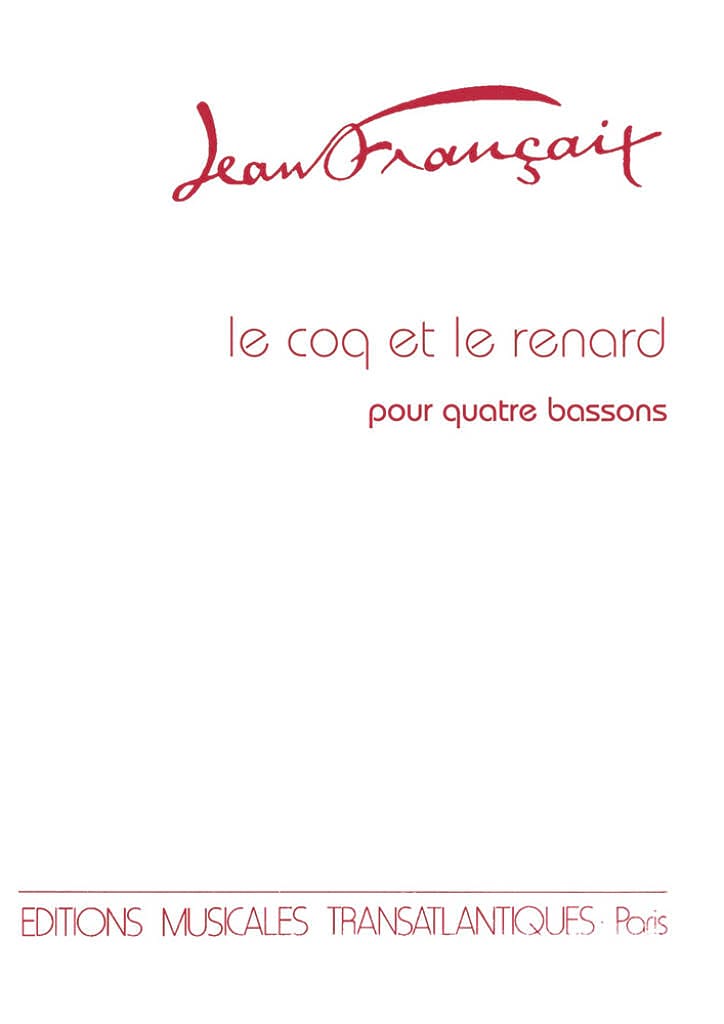 Le coq et le renard FRANÇAIX Partition Basson