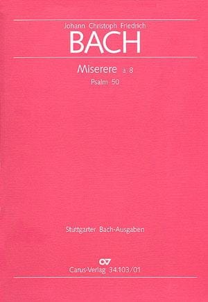 Miserere in c Johann Christoph Friedrich Bach Partition