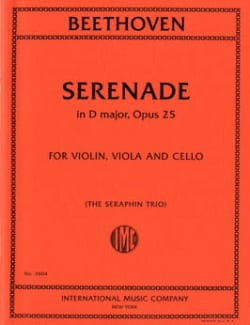 Sérénade En Ré Maj. Op.25 BEETHOVEN Partition Trios