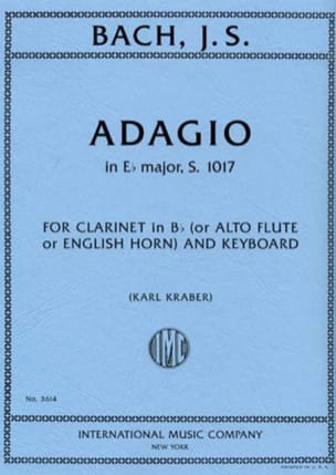 Adagio En Mib Maj. - S.1017 BACH Partition Clarinette