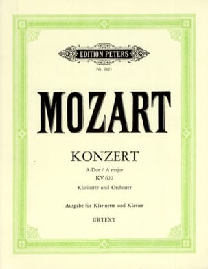 Konzert A-dur KV 622 - A-Klarinette Klavier - MOZART - Partition