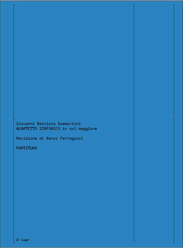Quartetto sinfonico - Partitura SAMMARTINI Partition Petit format