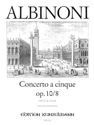 Tomaso Albinoni - Concerto a cinque op. 10/8 - Conducteur - Partition - di-arezzo.fr